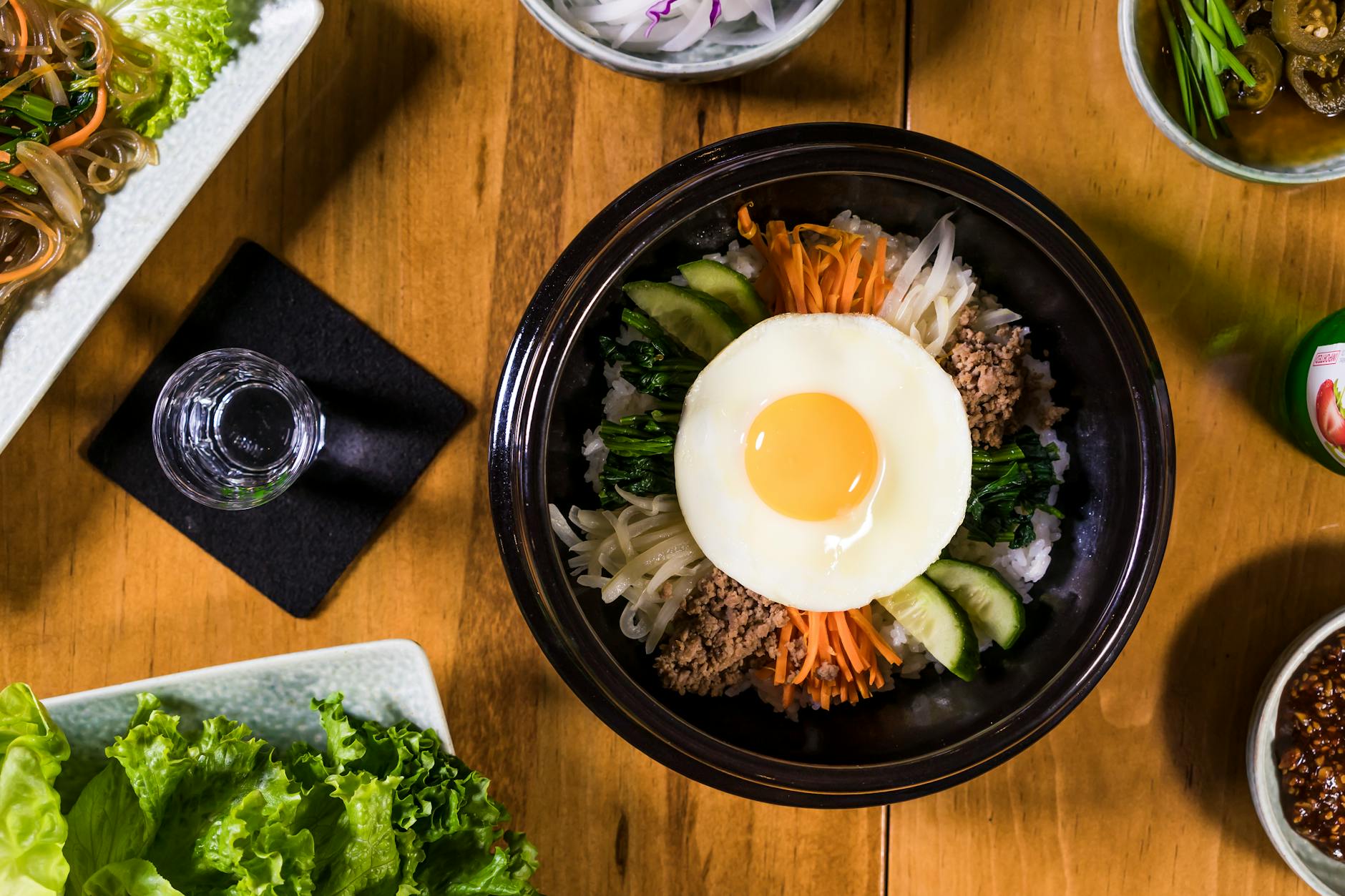 Colorful Korean Bibimbap Rice Bowls