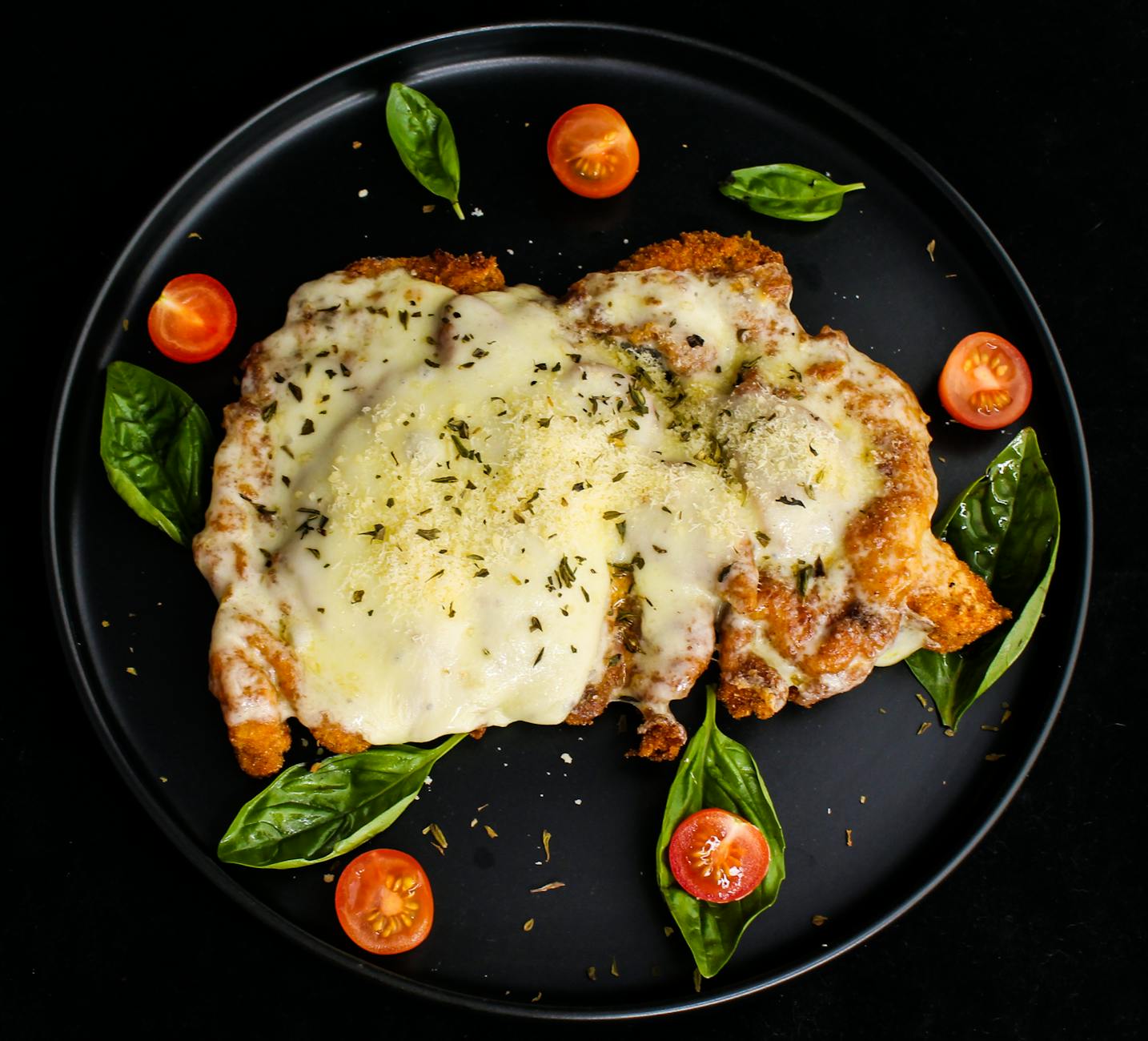 Crispy Chicken Parmesan with Mozzarella and Marinara