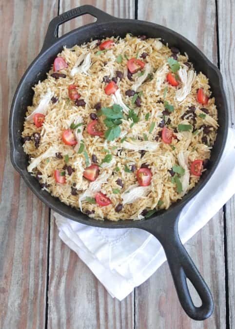 One-Pan Chicken Taco Rice Skillet