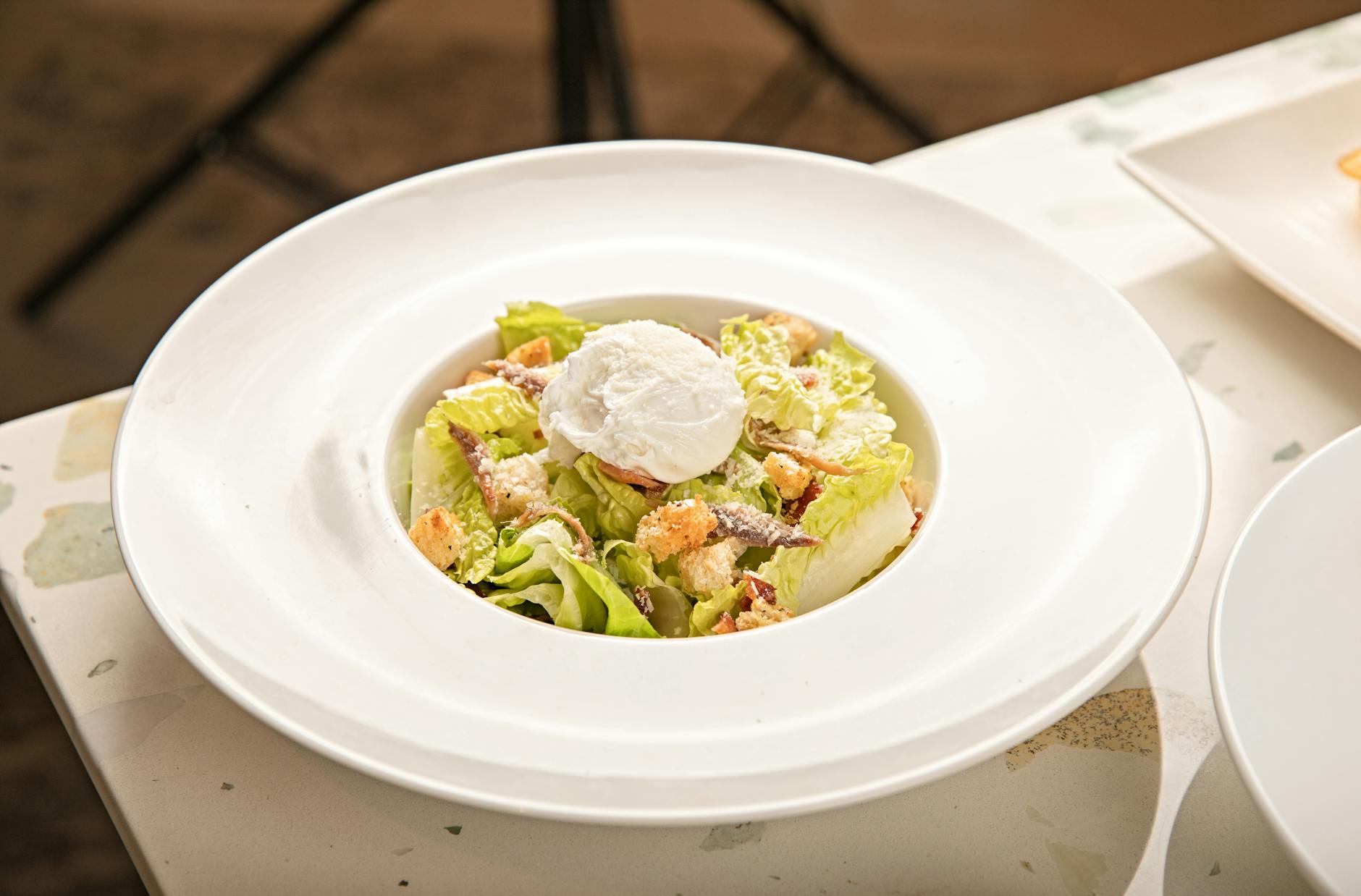 Classic Restaurant Caesar Salad with Garlic Anchovy Dressing
