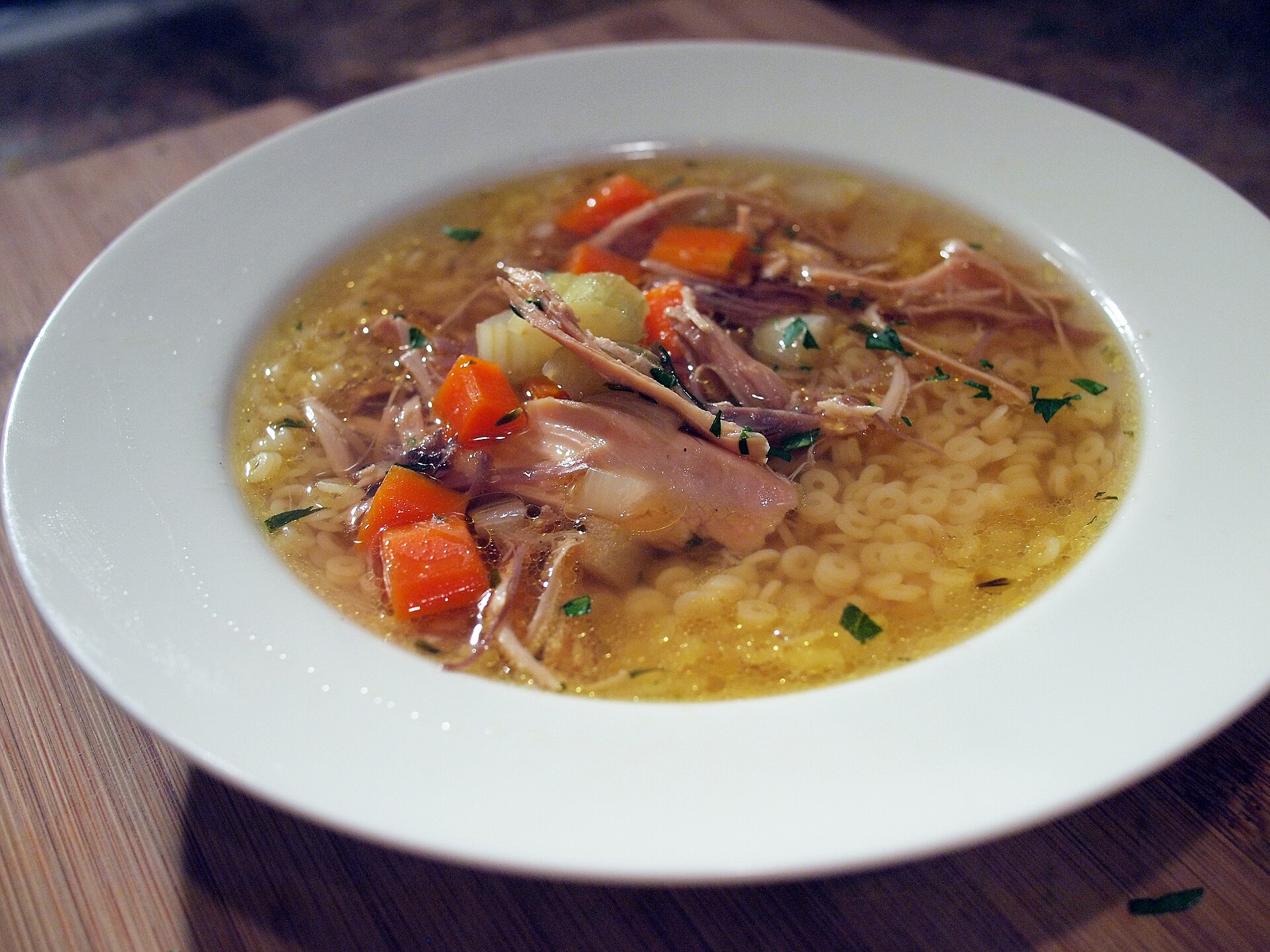 Homestyle Chicken Noodle Soup with Seared Chicken Thighs