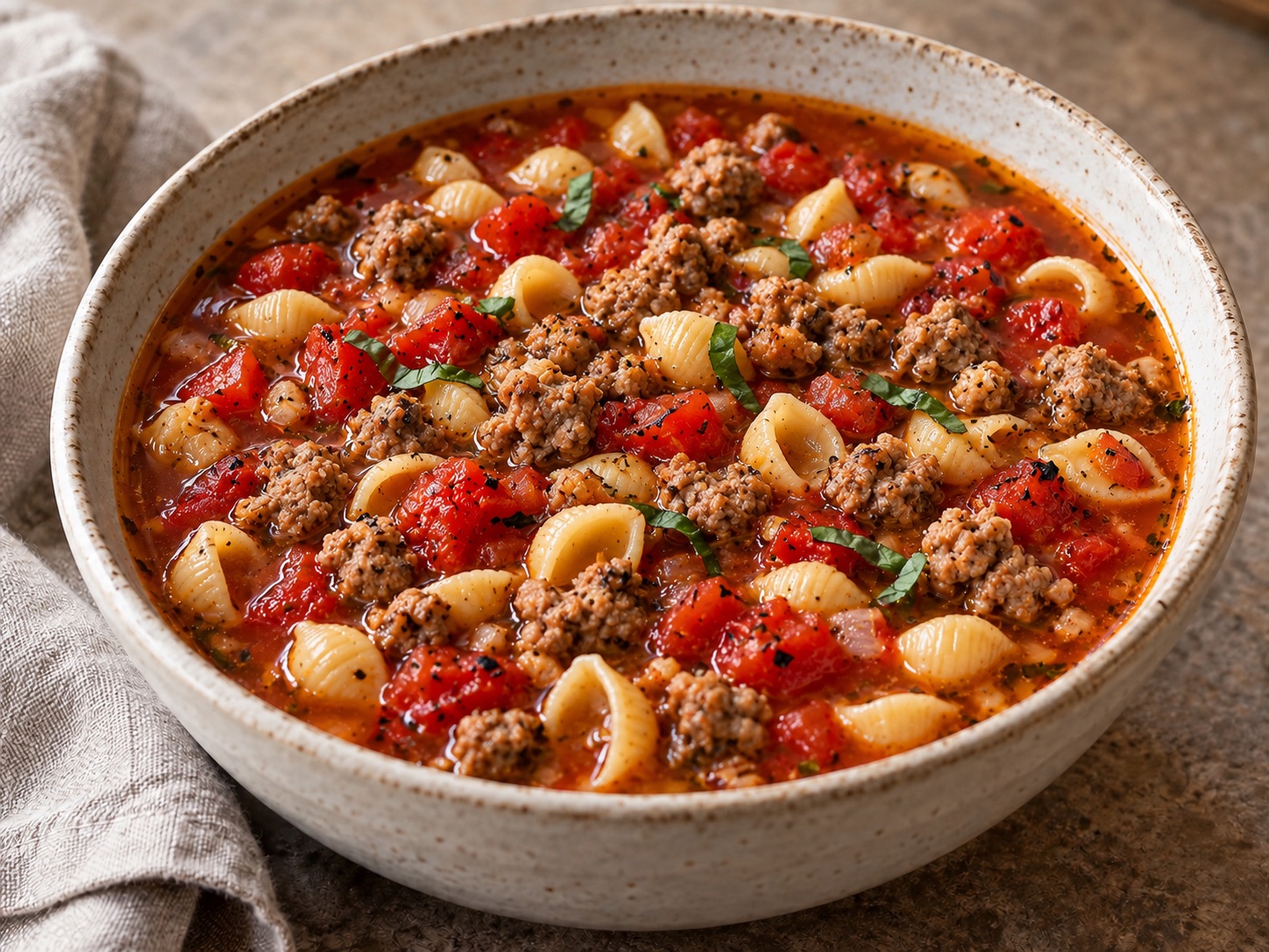 Italian Sausage and Fire-Roasted Tomato Soup