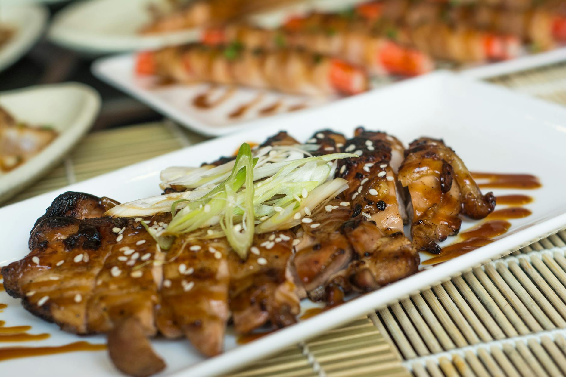 Sticky Teriyaki Chicken or Salmon Bowls