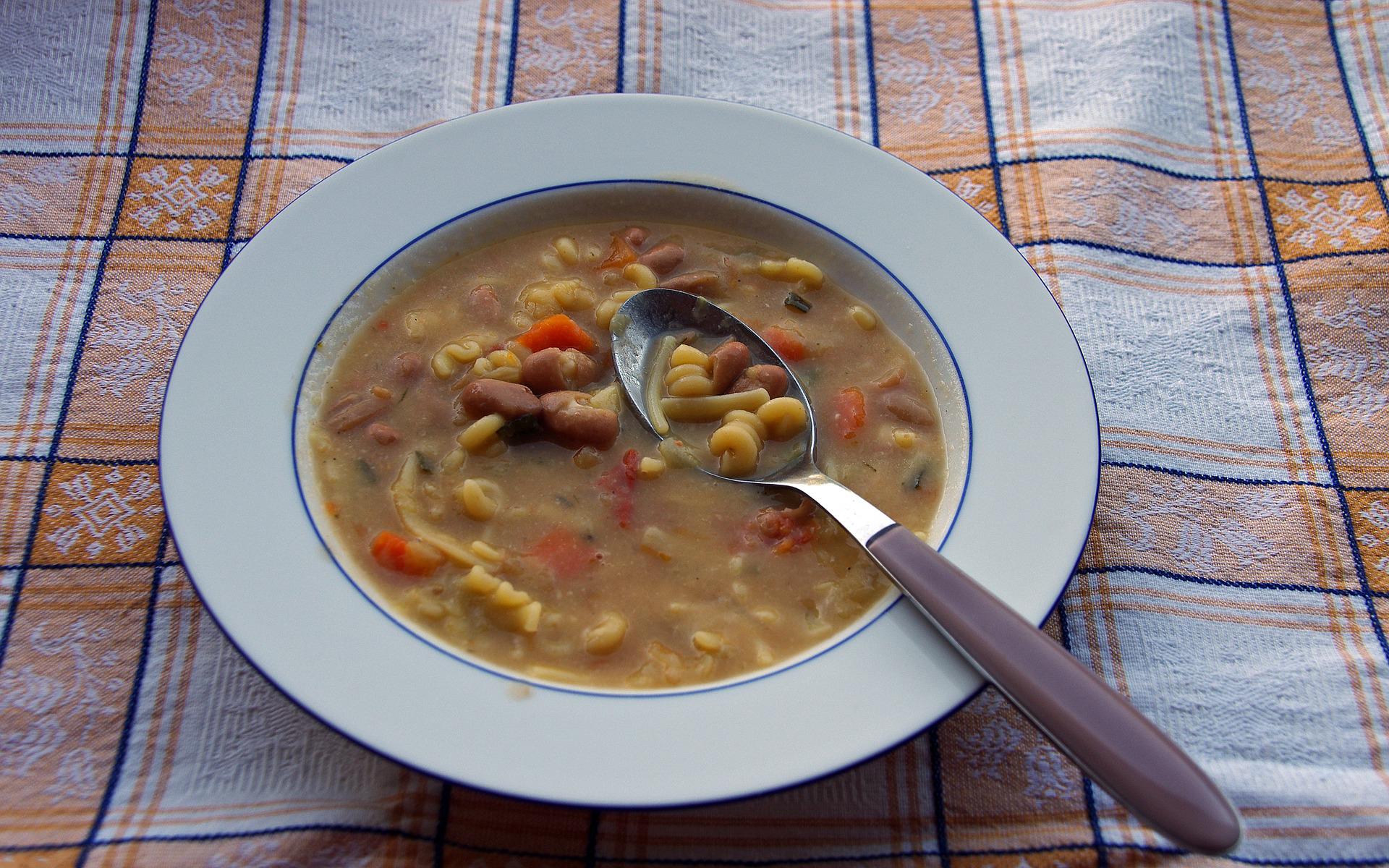Tuscan Pasta e Fagioli with Pancetta, Rosemary, and Parmesan