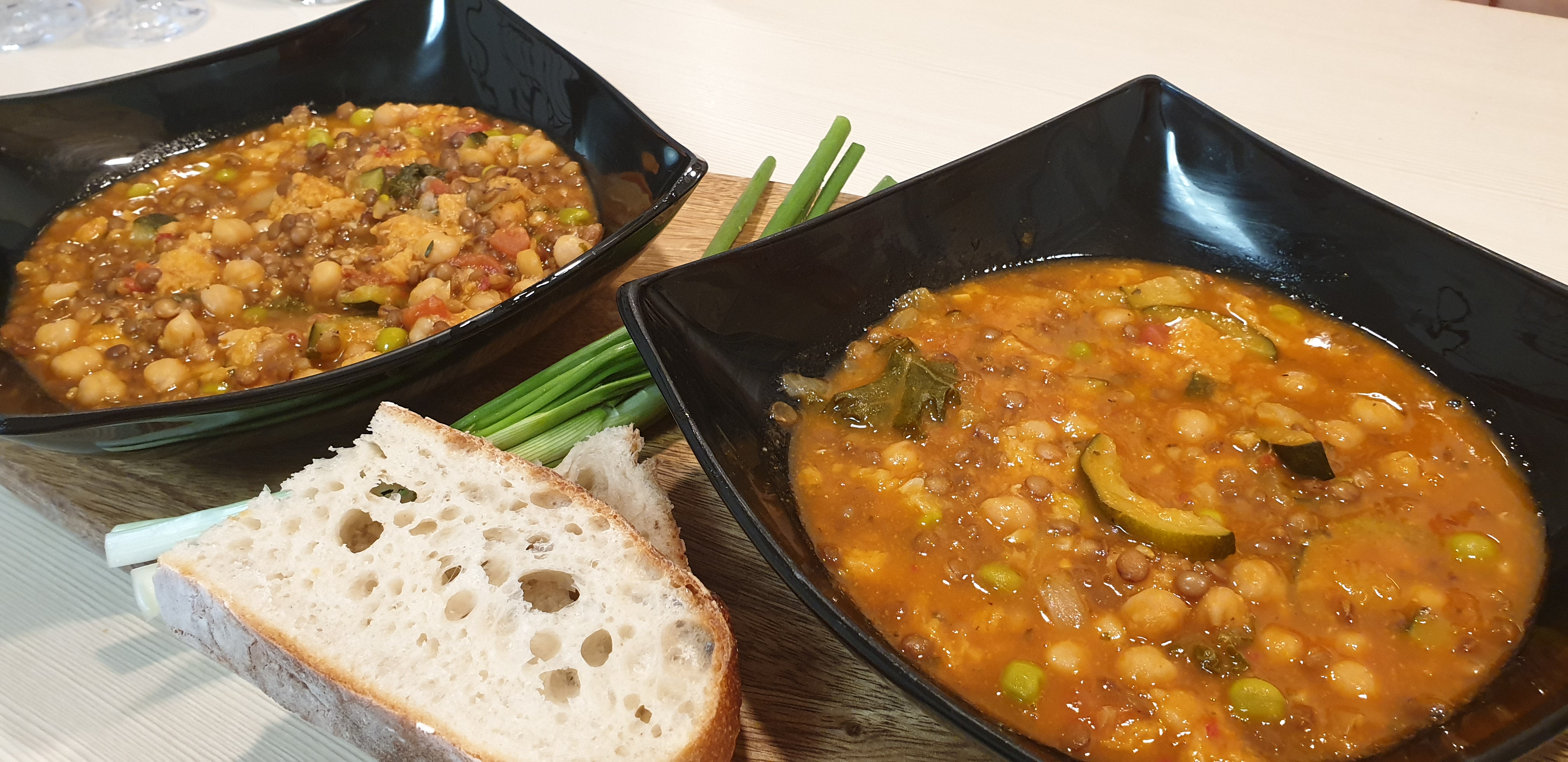 Tuscan Ribollita with Cannellini Beans, Kale, and Crusty Bread