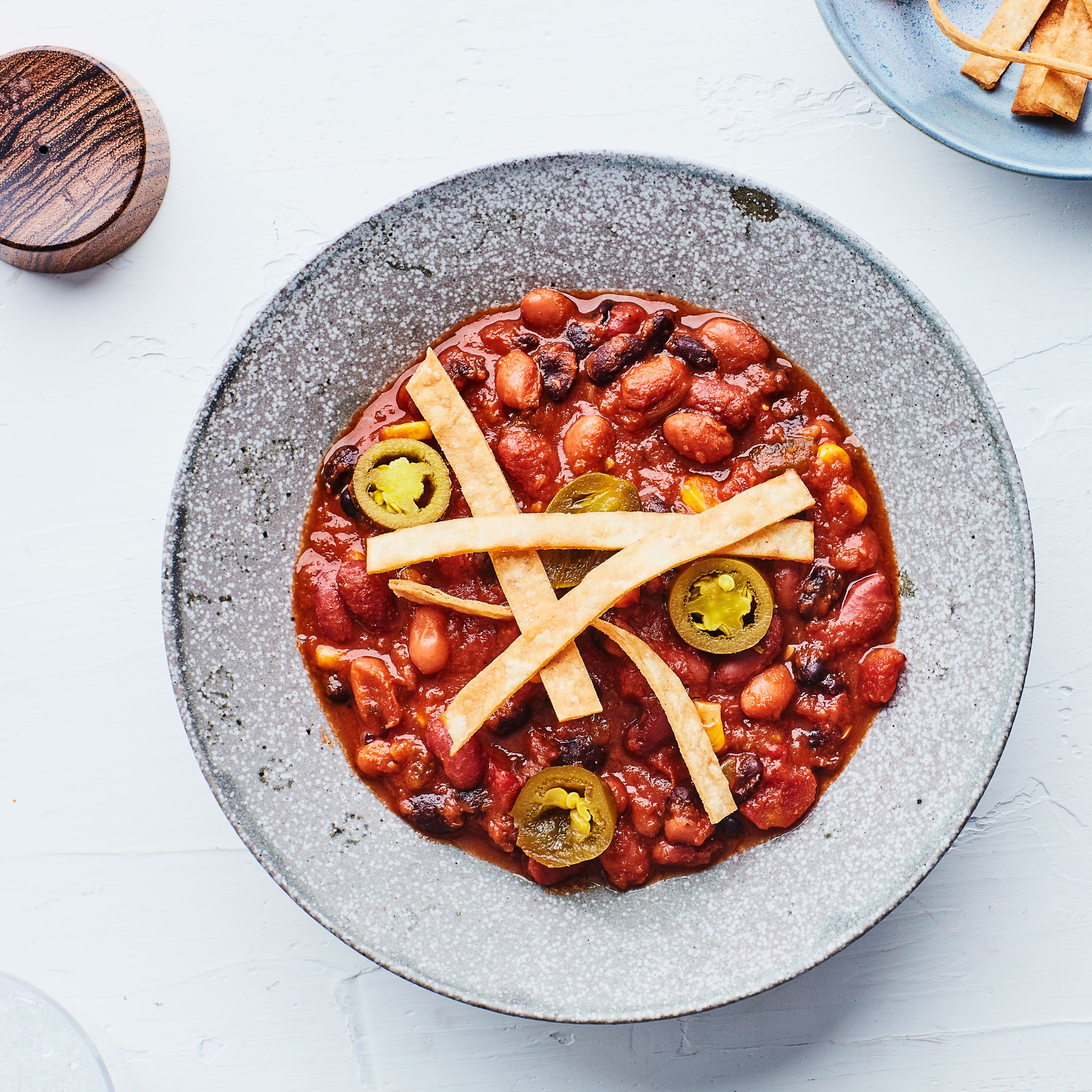 Smoky Three-Bean Vegetarian Chili with Chipotle and Dark Cocoa